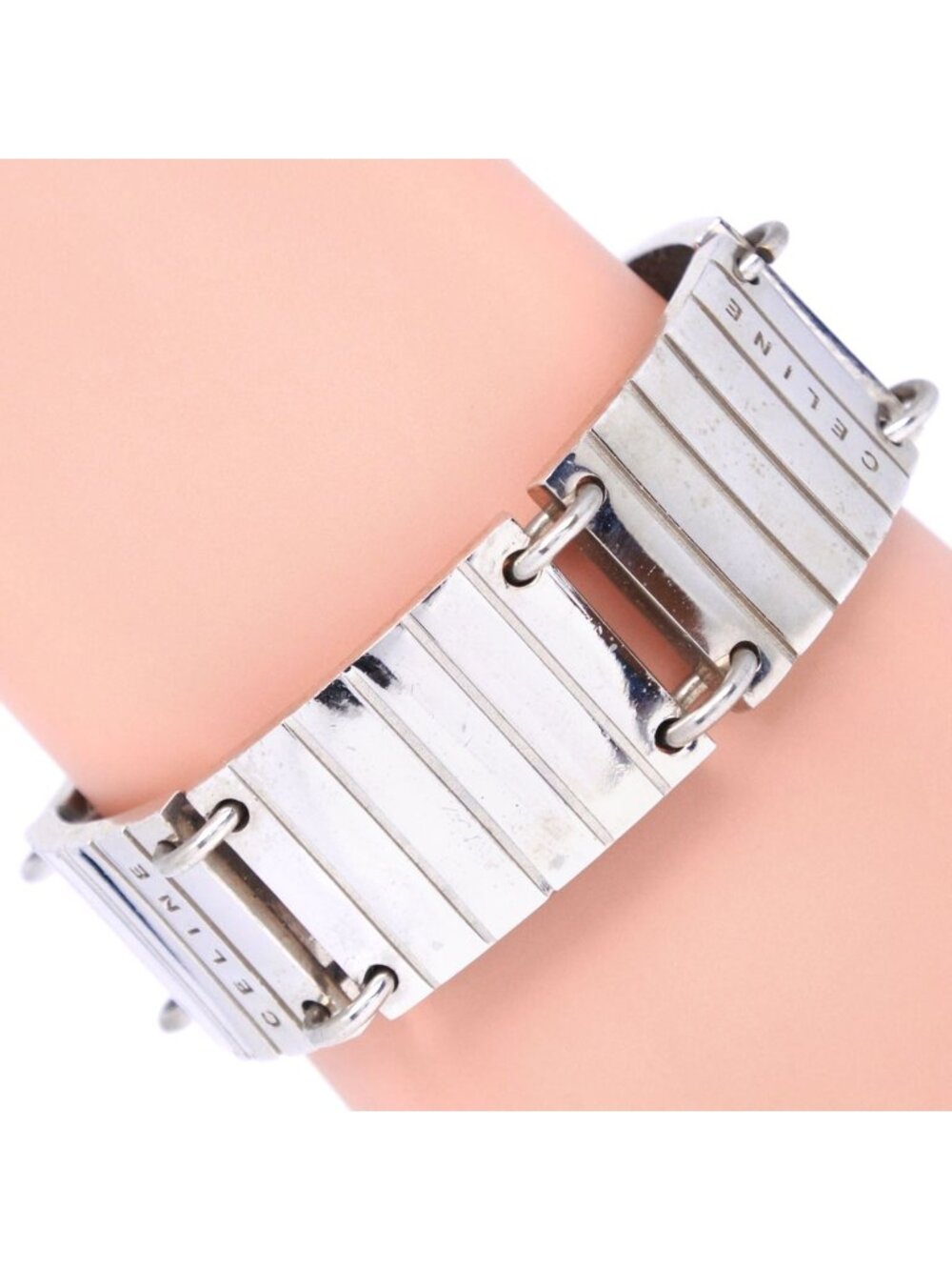 Celine Vintage Metal Silver Bracelet